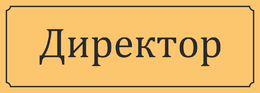 Табличка на дверь «Директор»